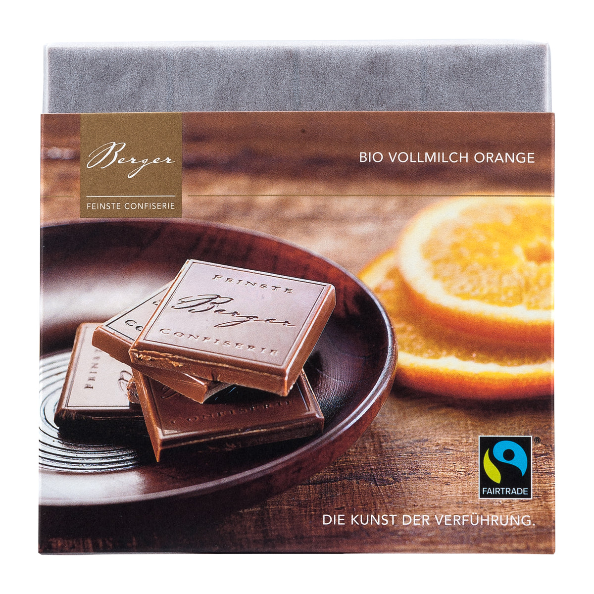 Bio Vollmilchschokolade mit Orange von Berger Confiserie