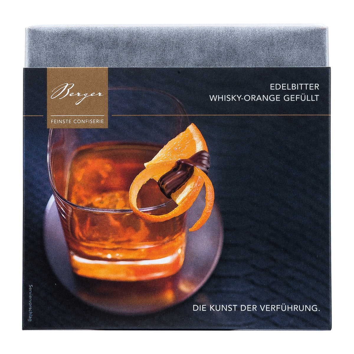 Zartbitter Whisky Orange gefüllt von Berger Confiserie