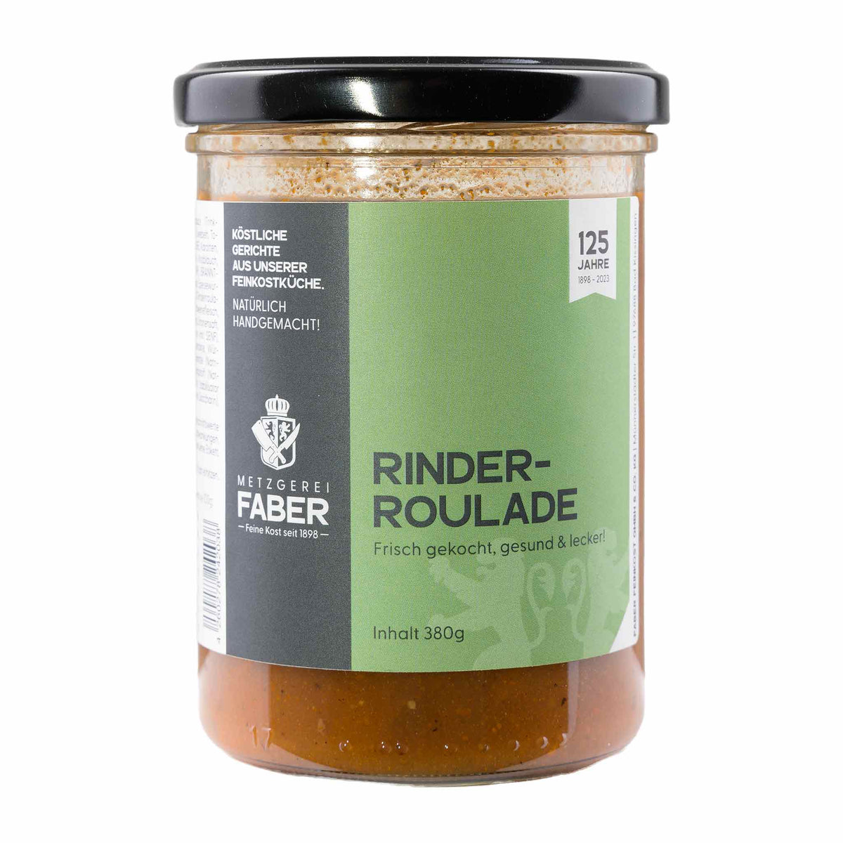 Faber Feinkost Rinderroulade in Bratenjus