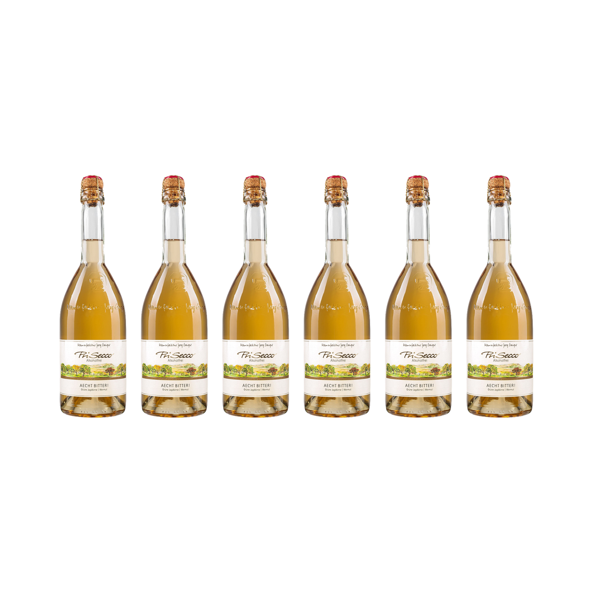 Prisecco – Aecht Bitter – alkoholfrei – 6× 750 ml