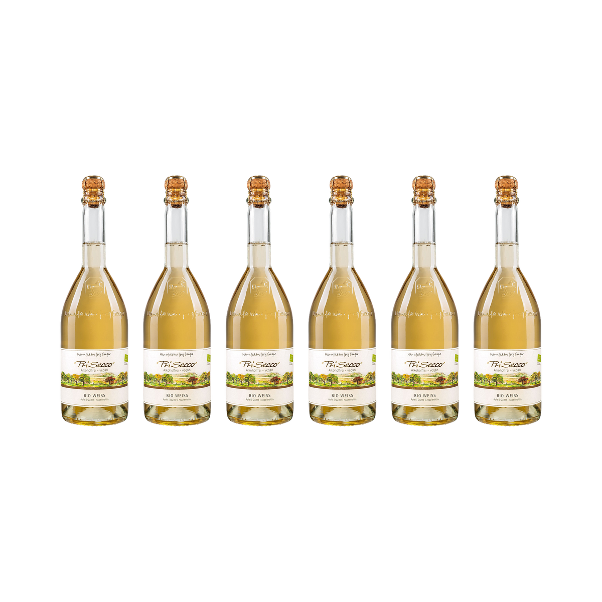 Prisecco – Bio Weiß – alkoholfrei – 6× 750 ml