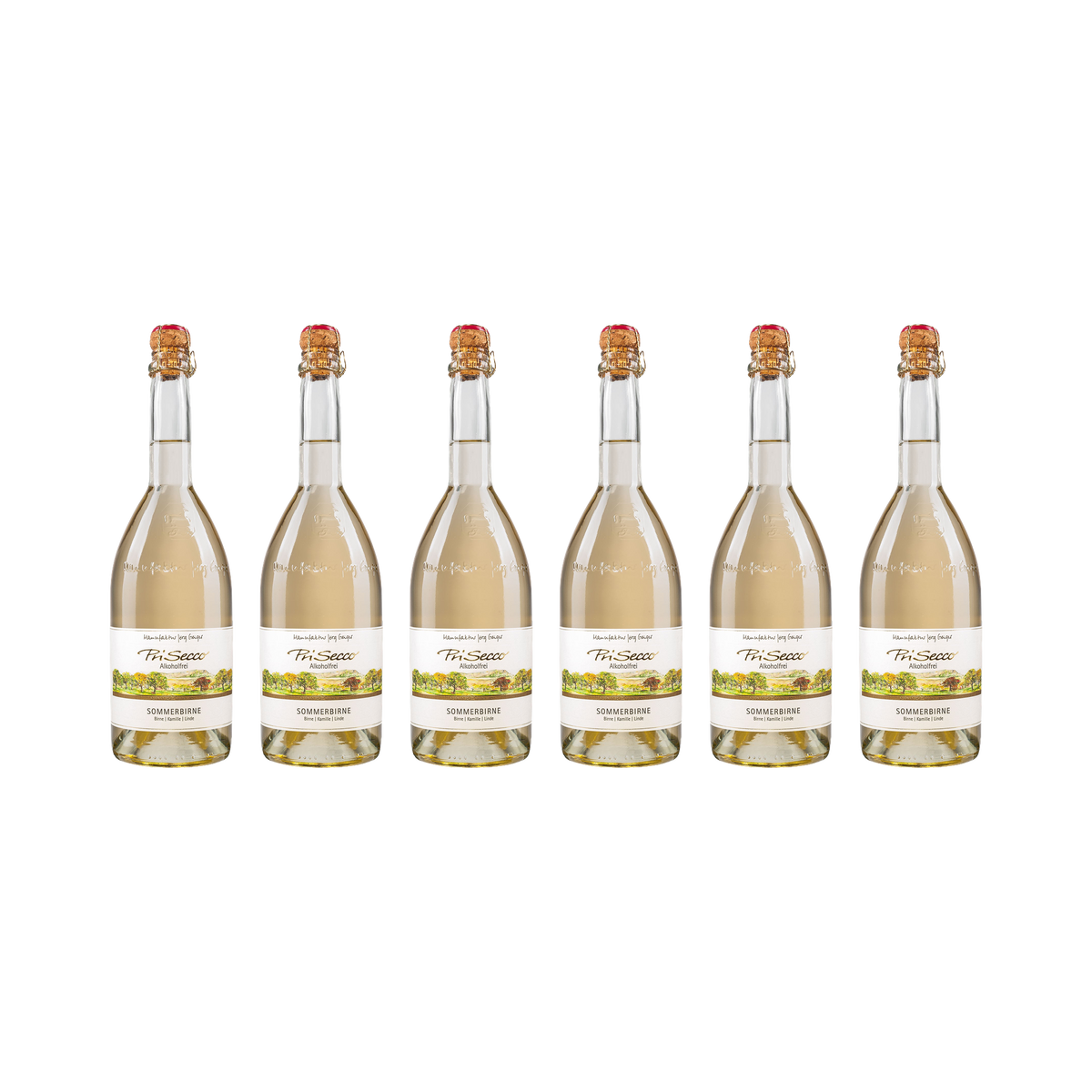 Prisecco – Sommerbirne – alkoholfrei – 6× 750 ml