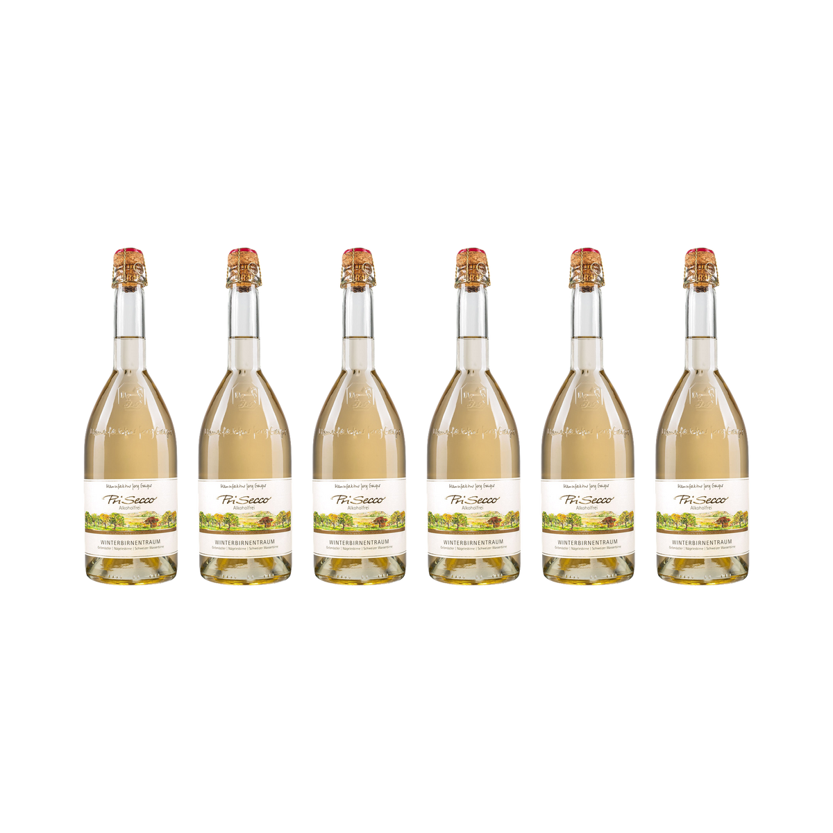 Prisecco – Winterbirnentraum – alkoholfrei – 6× 750 ml