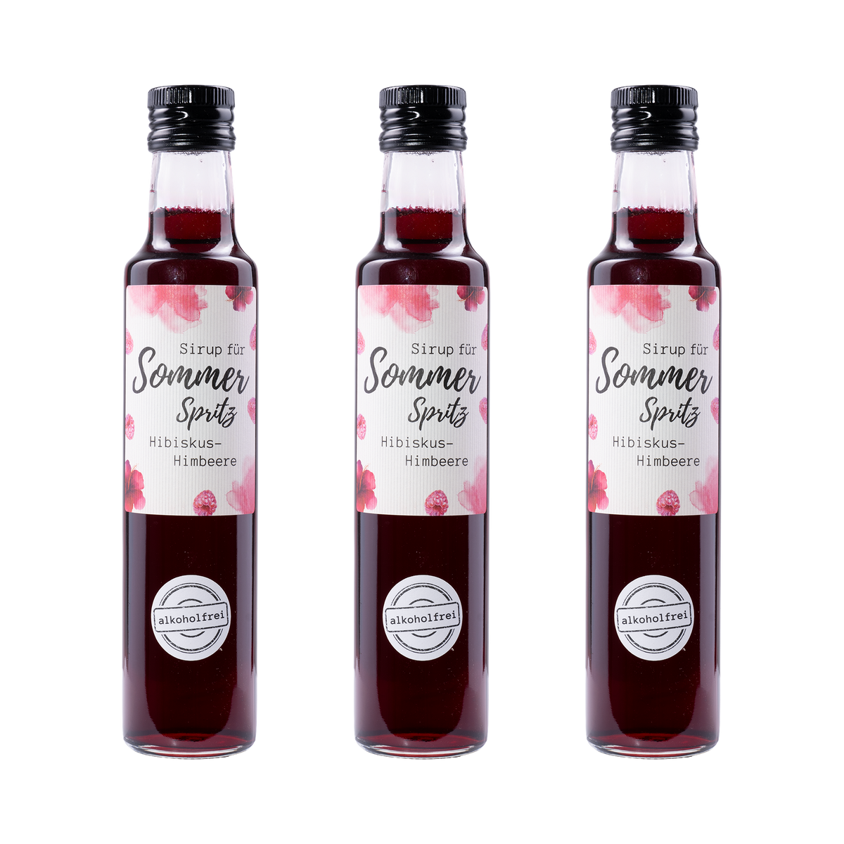 Sommer Spritz Sirup Hibiskus-Himbeere – 3× 250 ml