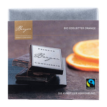 Bio Edelbitterschokolade mit Orange von Berger Confiserie