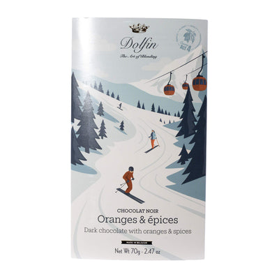 Dark chocolate with orange and spices