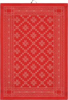 Ekelund Attebladrose Geschirrtuch rot 35x50cm