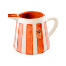Keramikkrug 1l bold stripes terracotta