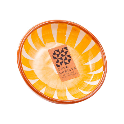 Ceramic bowl small – ray tangerine