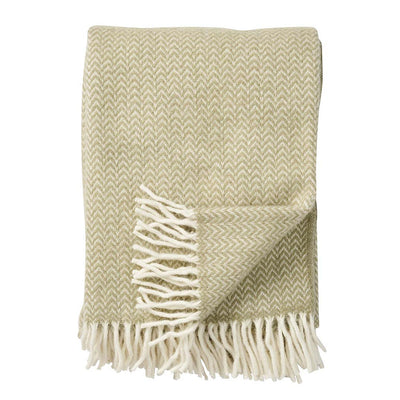 Wool Blanket Chevron – green