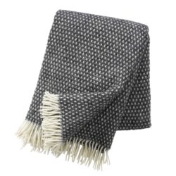 Klippan Wolldecke Knut dark grey