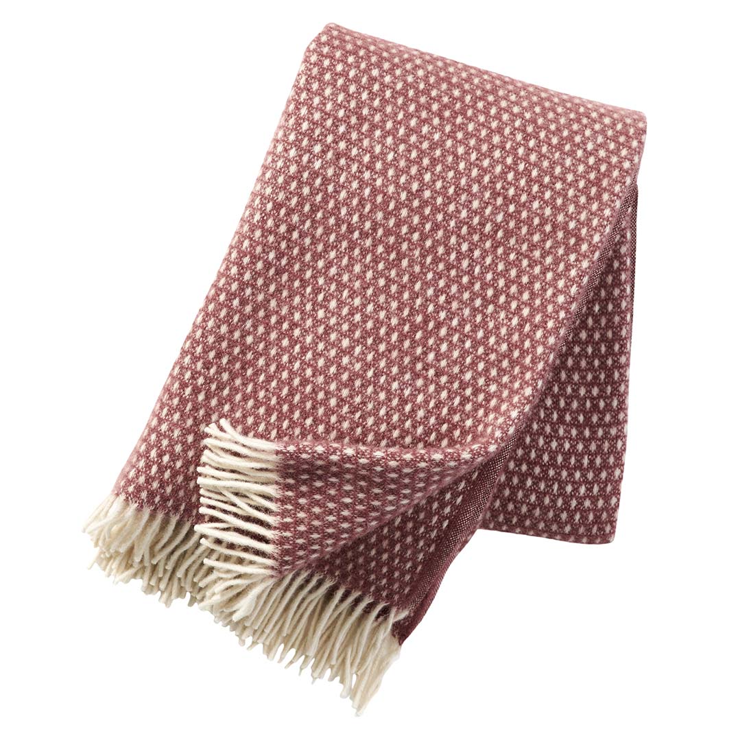 Klippan Wolldecke Knut rose brown