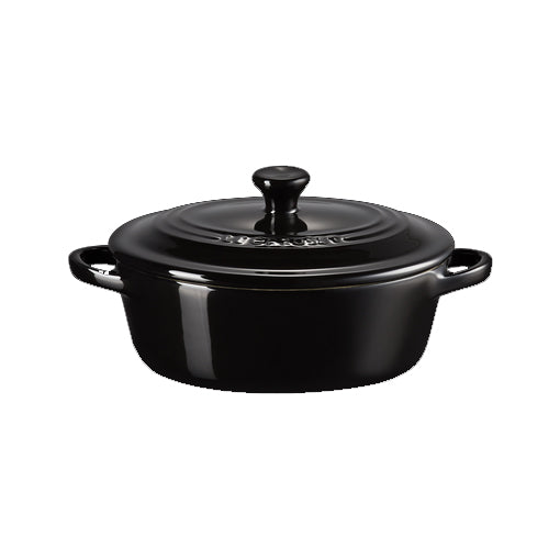 Le Creuset Mini Cocotte oval Schwarz
