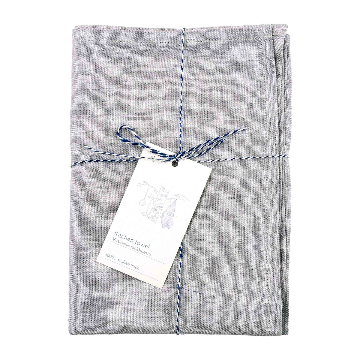 Linen Tales Leinen Geschirrtuch Light Grey