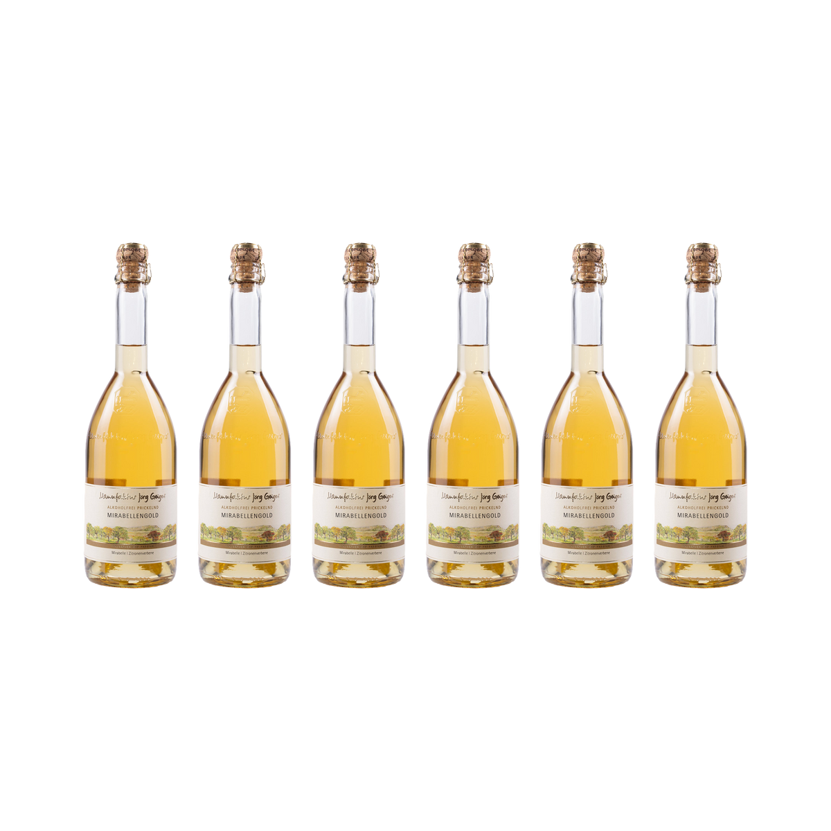 Prisecco – Mirabellengold – alkoholfrei – 6× 750 ml