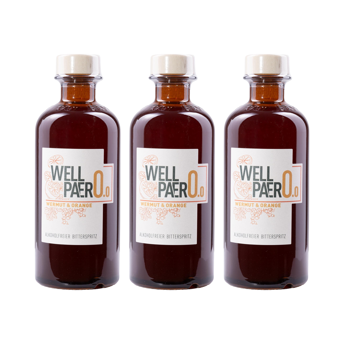 Wellpaero Wermut & Orange – alkoholfrei – 3× 350 ml