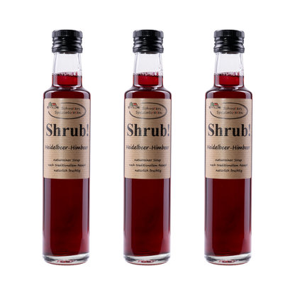 Shrub Heidelbeer-Himbeer Sirup – 3× 250 ml