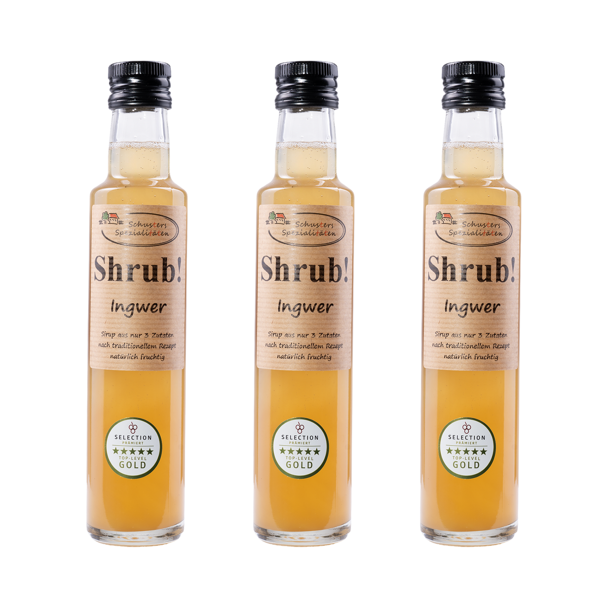Shrub Ingwer Sirup – 3× 250 ml