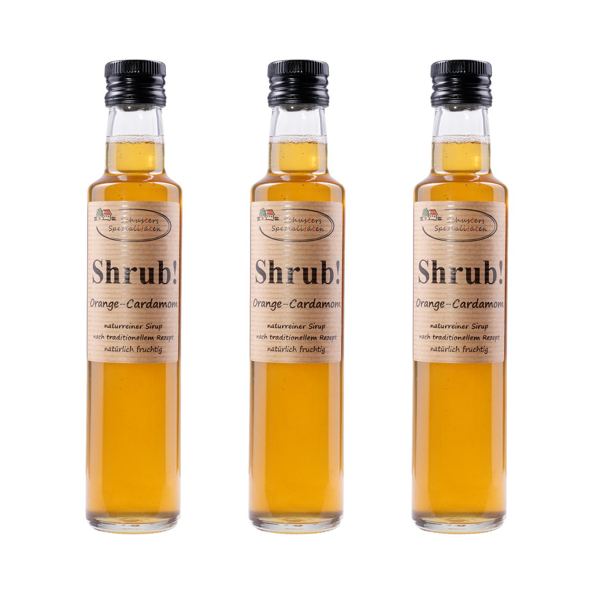 Shrub Orange-Cardamom Sirup – 3× 250 ml