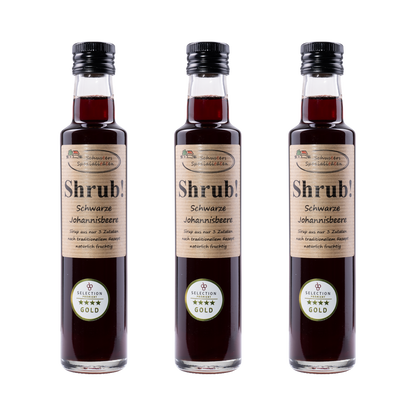Shrub Schwarze Johannisbeere Sirup – 3× 250 ml