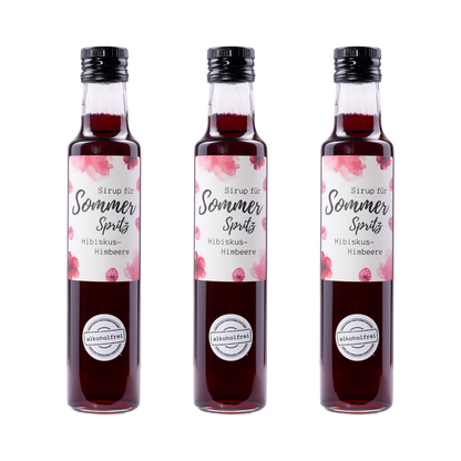 Sommer Spritz Sirup Hibiskus-Himbeere – 3× 250 ml
